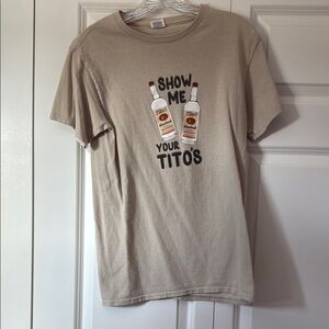 Tan Graphic T-Shirt for Men